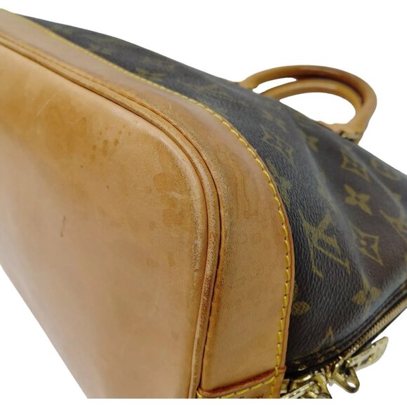 602418AL (S6) Louis Vuitton Satchel Bag Alma Brown Monogram - Picture 5 of 9